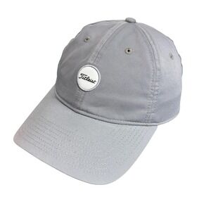 Titleist Hat Cap Strap Back Gray Golf Patch Embroidered Mens Isaiah 117 Dad